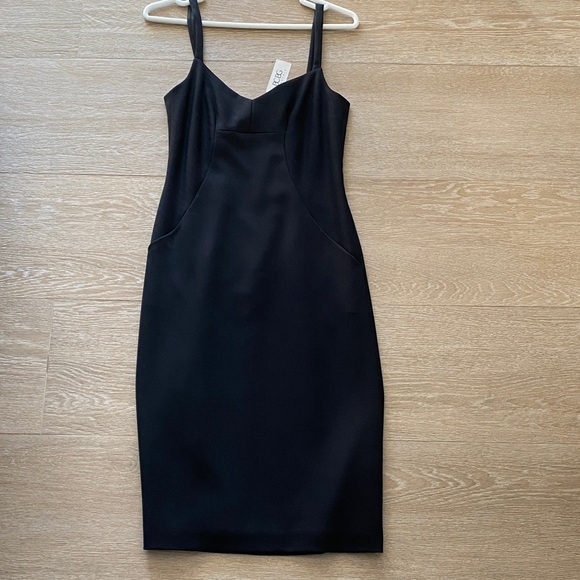 BCBG Dresses & Skirts - BCBG Sleek Black Midi Dress, Vintage, siize 2, NWT